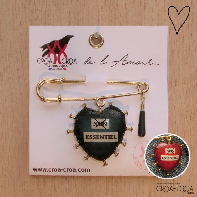 Broche coeur "Les rebelles"