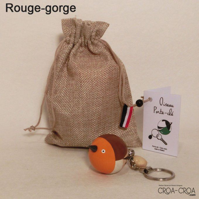 Porte-clés  "Oiseau boule" #01