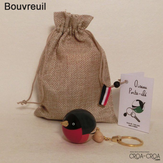 Porte-clés  "Oiseau boule" #01